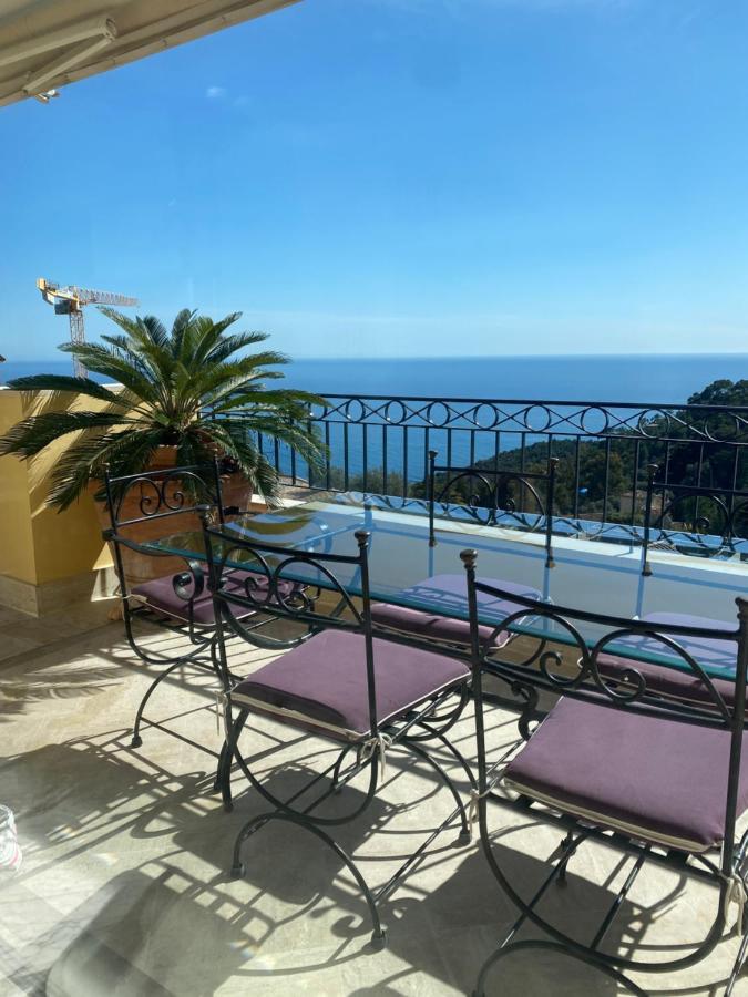 Ferienwohnung Sunny Panoramic Balcony Èze Exterior foto